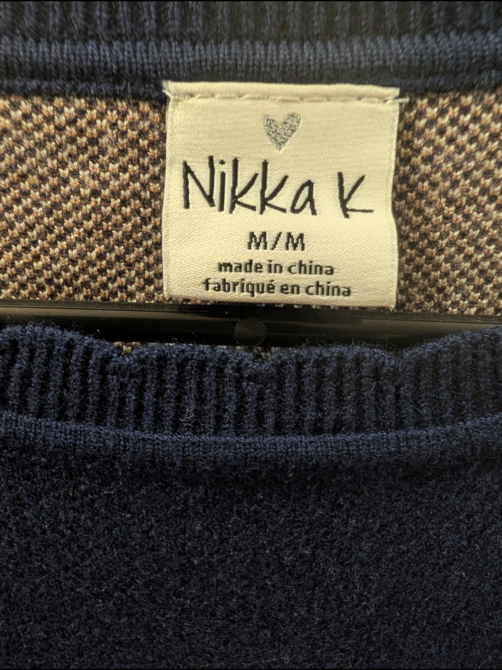 Navy Crewneck Sweater with Dachshund Motif - Picture 5 of 6